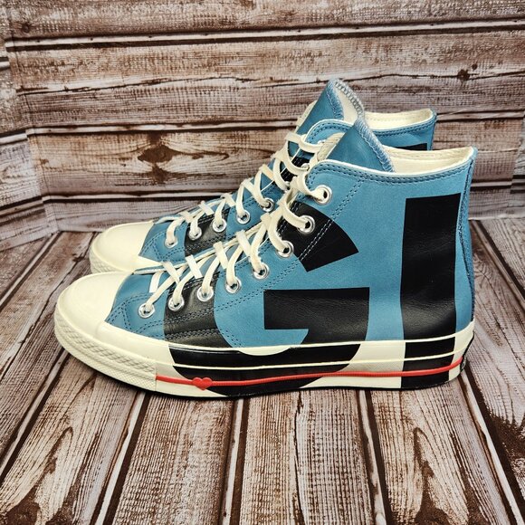 CONVERSE Chuck 70 Women's 9 High Top Love Graphic Celestial Teal Shoes 563471C - Picture 4 of 11